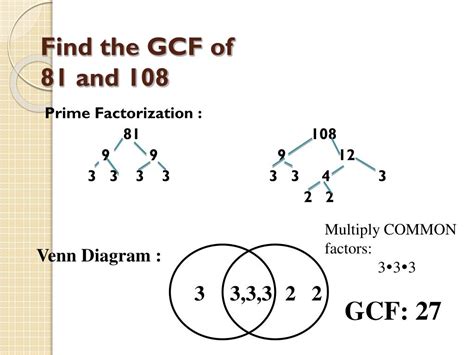 Ppt Greatest Common Factor Gcf Powerpoint Presentation Free