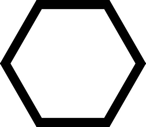 Hexagon Shape Clear Hexagonal Outline Transparent