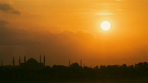 Silhouette of Mosque During Sunset · Free Stock Photo