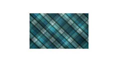 Vibrant And Modern Teal Plaid Pattern Fabric Zazzle