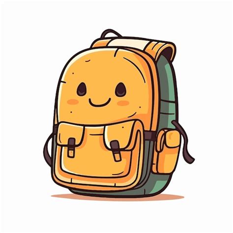 Premium Vector | Cute backpack flat vector illustration cute backpack ...