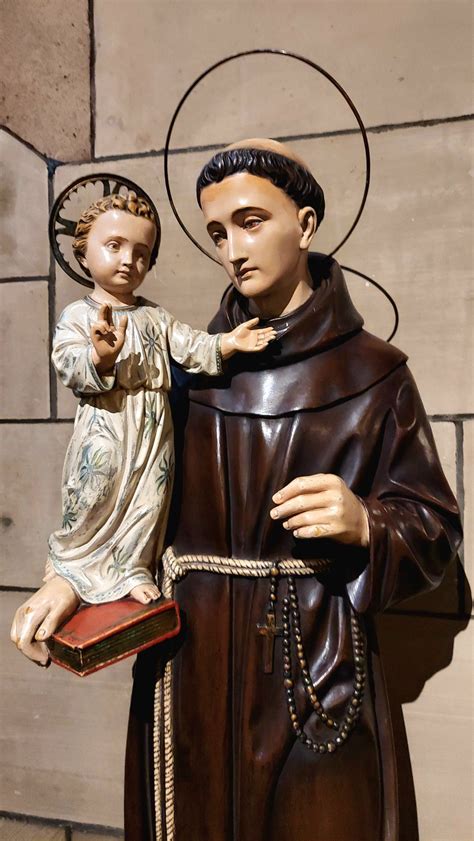 Saint Antony Monk Anthony Nyc Wooden Saint Anthony Of Padua New York