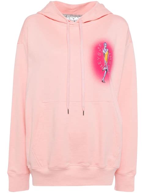 Stella Mccartney X Sorayama Sexy Robot Cotton Hoodie In Pink Modesens