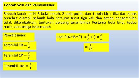 Peluang Kejadian Majemuk Kejadian Saling Bebas Dan Bersyarat Youtube