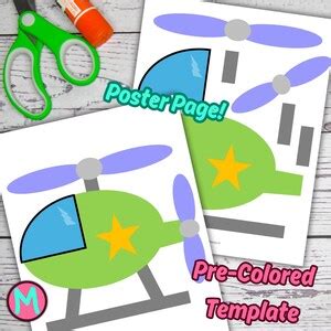 Helicopter Craft Template for Kids, Toddler Craft, Simple Preschool ...