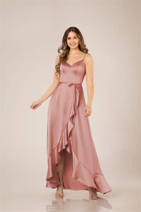 High Low Sweetheart Neckline Bridesmaid Dress With Spaghetti Straps