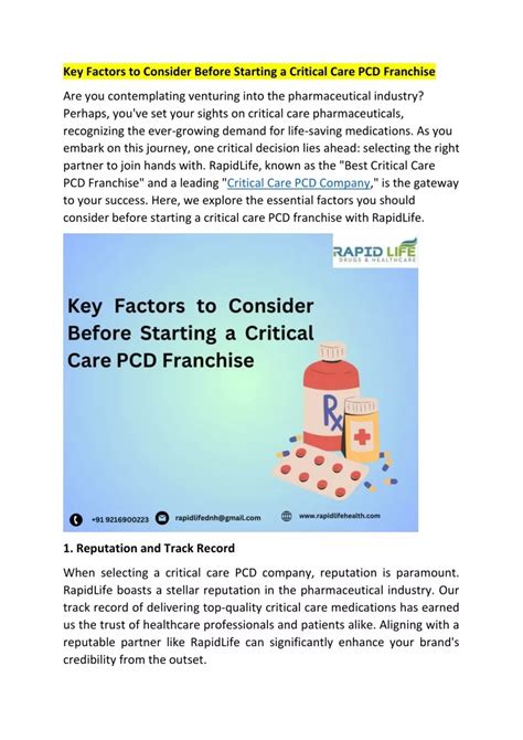 PPT Key Factors To Consider Before Starting A Critical Care PCD