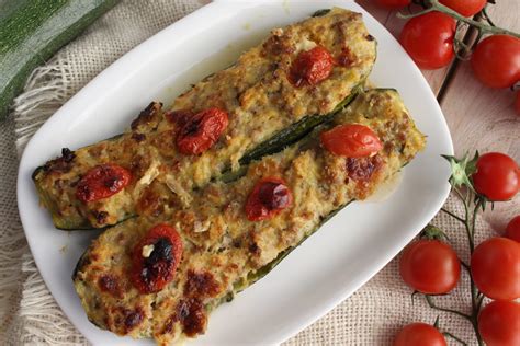 Zucchine Ripiene Di Carne E Patate Al Forno Ricetta Veloce