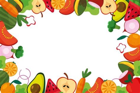 fondo de frutas  verduras vector gratui  vector freepik