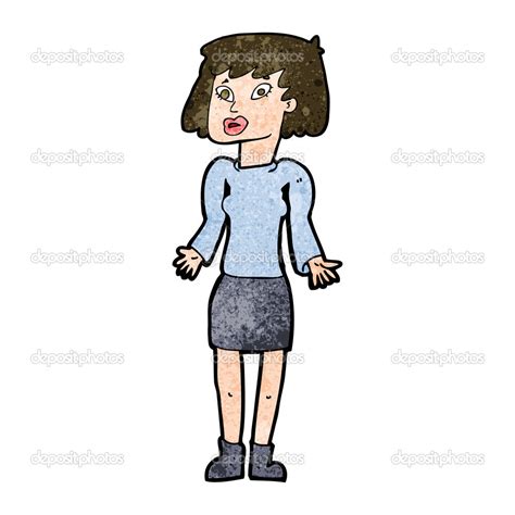 Cartoon Woman Shrugging Shoulders Stock Vector Image By ©lineartestpilot 45558459