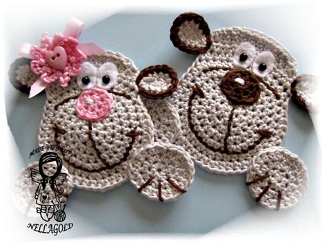 Crochet PATTERN Applique Monkey Aplication Ape DIY Pattern | Etsy