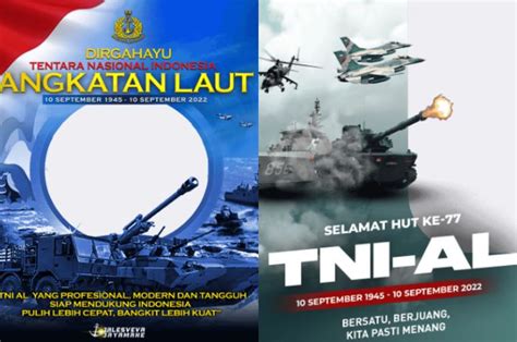 Gratis Ini Link Twibbon Hut Tni Al 2022 Ke 77 Jadikan Bingkai Foto