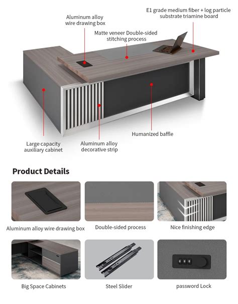 Modern Reversible L Shaped Office Executive Desk - Furniture Agency ...