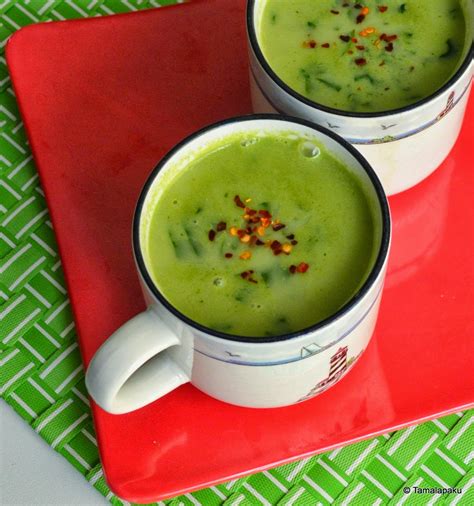 Spinach And Coconut Soup ~ Tamalapaku