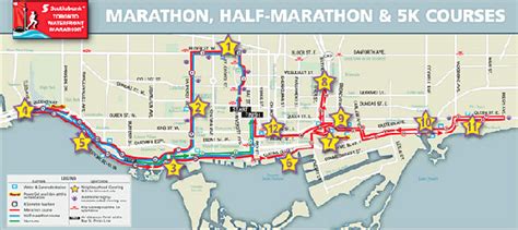 Scotiabank Toronto Waterfront Marathon Road Closures Route And