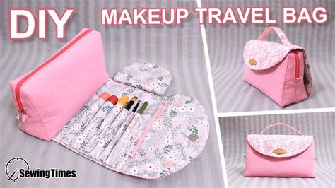 DIY MAKEUP TRAVEL BAG 파우치만들기 Brush Roll Case All In One Cosmetic