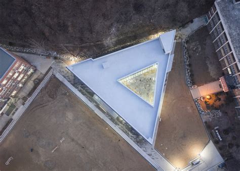 Triangle School By Nameless Architecture Has A Three Sided Courtyard