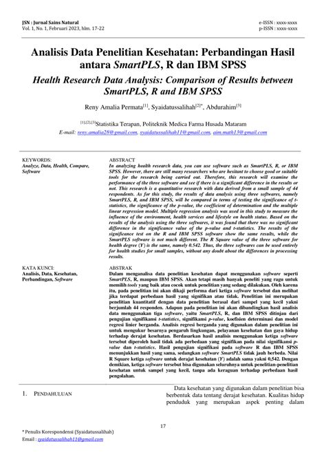Pdf Analisis Data Penelitian Kesehatan Perbandingan Hasil Antara