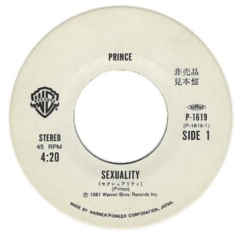 Prince Sexuality Japanese Promo 7 Vinyl Single 7 Inch Record 45 122811