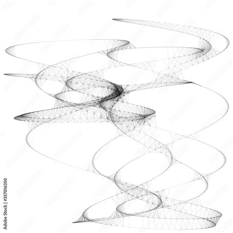 Abstract curve line art sketch illustration Stock Illustration | Adobe ...