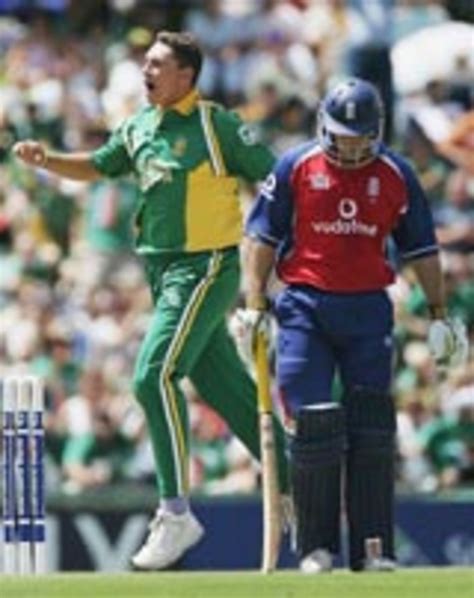 Andre Nel Celebrates After Dismissing Geraint Jones Espncricinfo