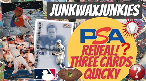 Psa Blind Reveal All Sport Three Card Quicky Peyton Manning Derek Jeter