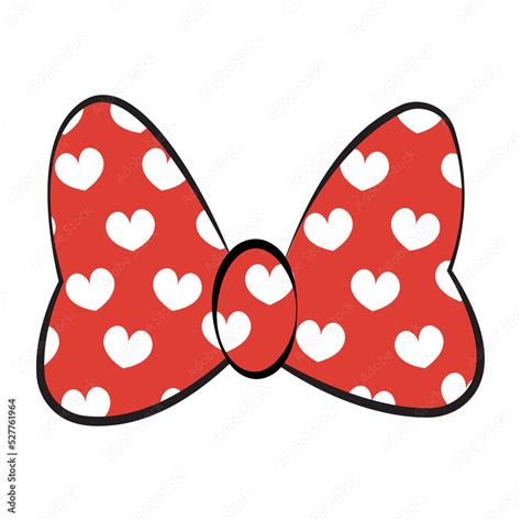 Red Minnie Mouse Bow Clip Art