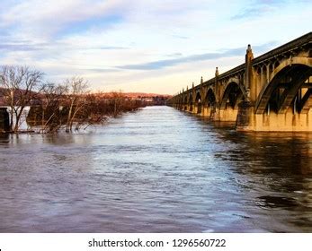 Aerial Footage Wrightsville Bridge Columbia Wrightsville Stock Photo ...