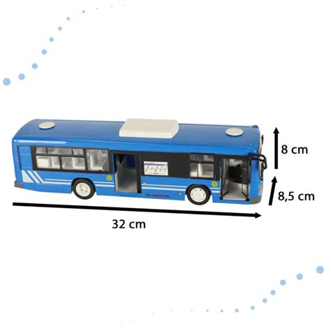 AUTOBUS ZDALNIE STEROWANY NA PILOTA RC Z OTWIERANYMI DRZWIAMI NIEBIESKI