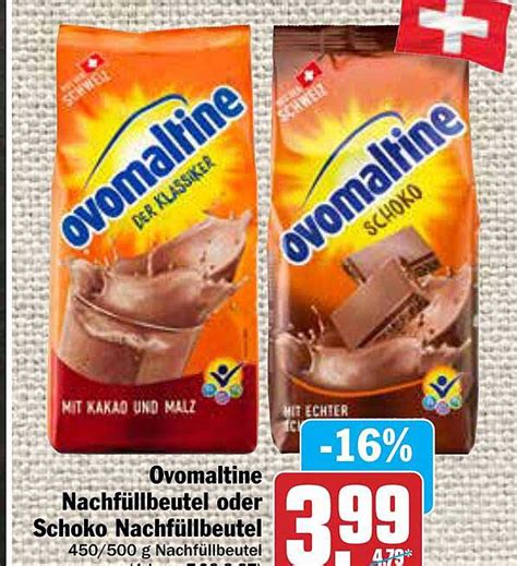 Ovomaltine Nachfüllbeutel Oder Schoko Nachfüllbeutel Angebot bei AEZ