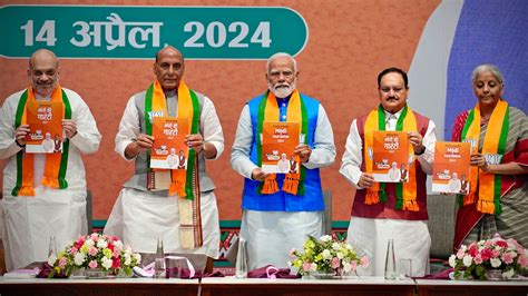 Lok Sabha Election Pm Modi Unveils Bjp Manifesto For Ls Polls