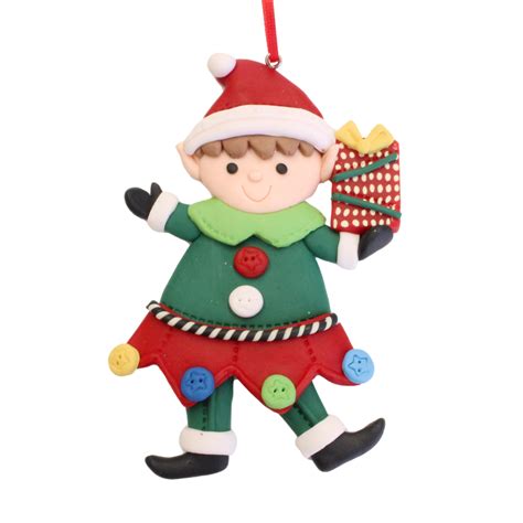 Elf Boy with Gift - Christmas Heirloom Company