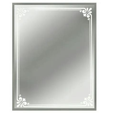 Beveled Polished Glass Etched Bevelled Mirrors Thickness 40 Mm Size