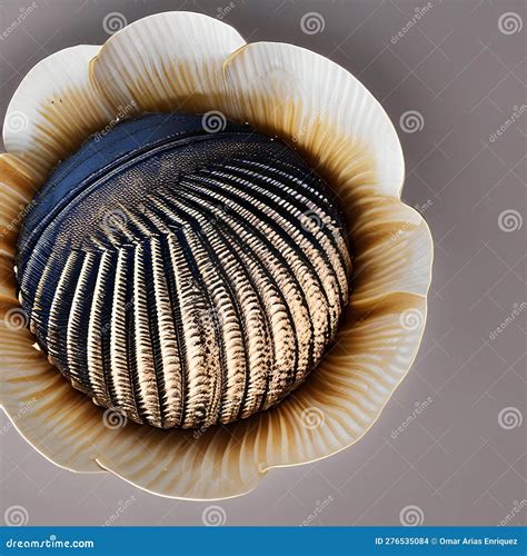 An Interpretation of a Seashell, with Textured and Patterned Shapes Resembling the Natural and ...