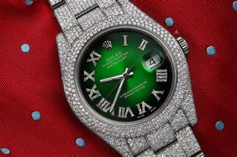 Rolex Datejust 2 Green Vignette Diamond Dial Iced Out Watch Für 24667 € Kaufen Von Einem