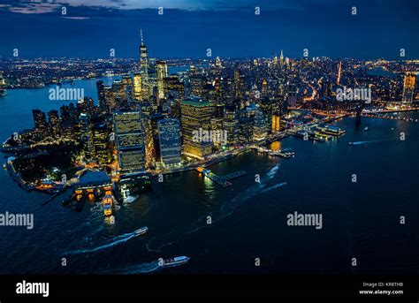 USA, New York, New York City, City lights at night Stock Photo - Alamy