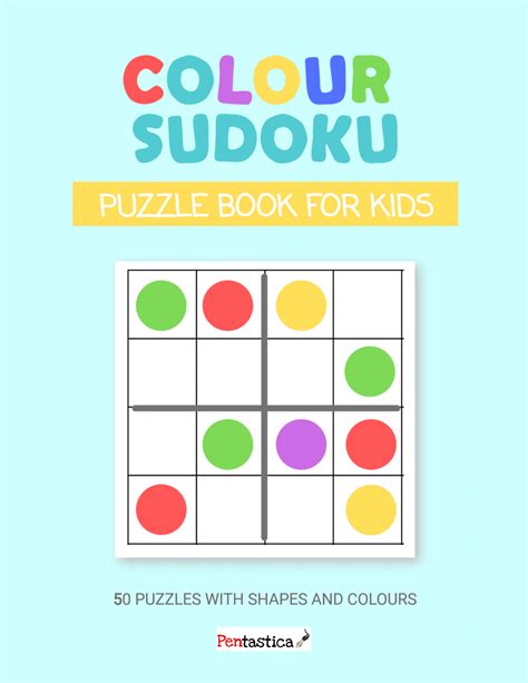 Colour Sudoku Puzzles For Kids Pentastica