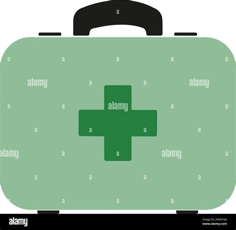 Medical Kit Box Color Vector First Aid Kit Icon Medical Symbol Stock