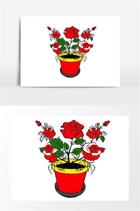 Draw A Rose Flower Pot Best Flower Site