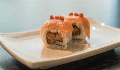 Salmon Burned Maki Stock Photo Image Of Japanese Seaweed