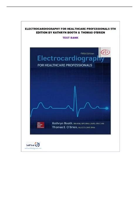 Electrocardiography For Healthcare Professionals Th Edition By Kathryn