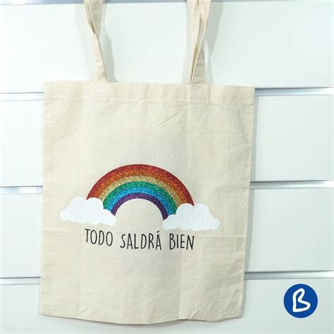 Tote Bag Personalizada Con Vinilo Glitter Tote Bag Reusable Tote