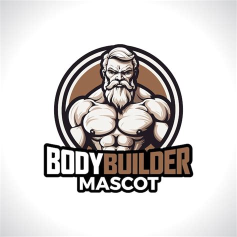 Dise O Del Logotipo De La Mascota Del Constructor Del Cuerpo Vector Del