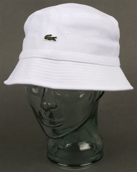 Lacoste Bucket Hat Whiterenifisherman80ssportcotton