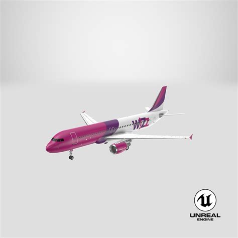 Airbus A Wizz Air Animated D Model Ds Fbx Max Obj Gltf