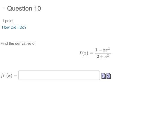 Solved Find The Derivative Of F X Ex Xex F X Chegg