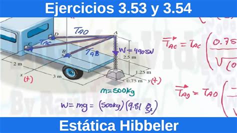 Estática Hibbeler 12 Edición Ejercicios Resueltos 3 53 y 3 54