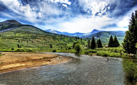 X Resolution River Near Mountains Landscape River Hills