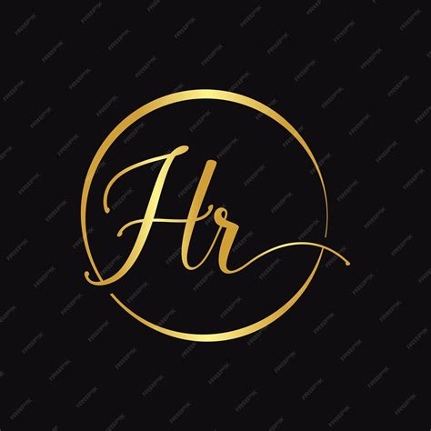 Premium Vector Hr Script Logo Design Vector Template Initial