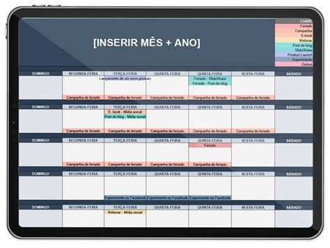 Calendário de conteúdo para redes sociais Gerencie sua estratégia